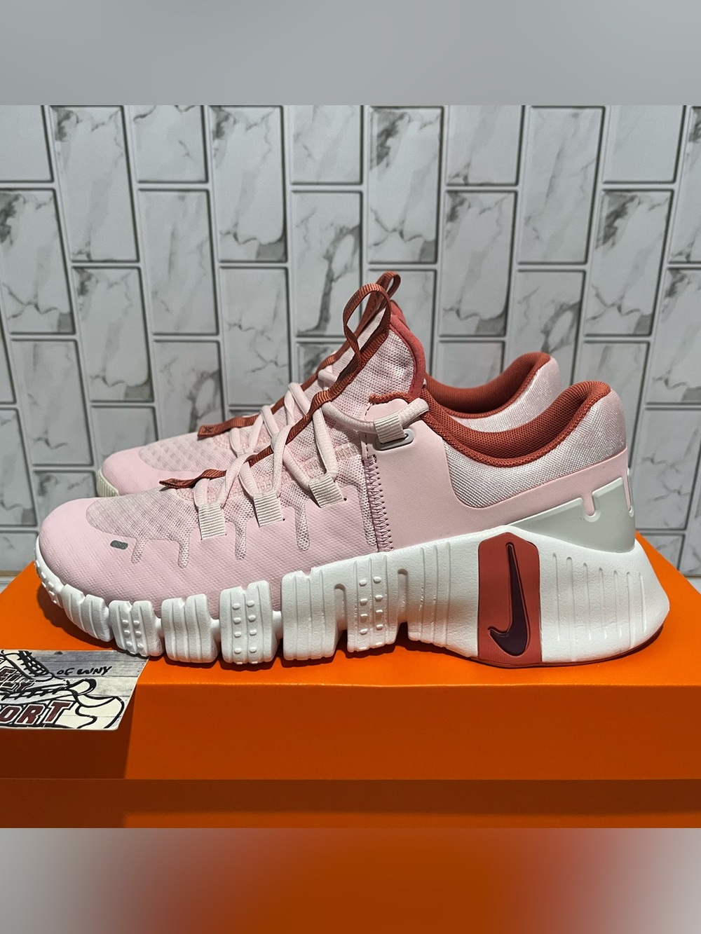 New Nike Free Metcon 5 Pink White Training Gym Workout Crossfit Shoes Womens